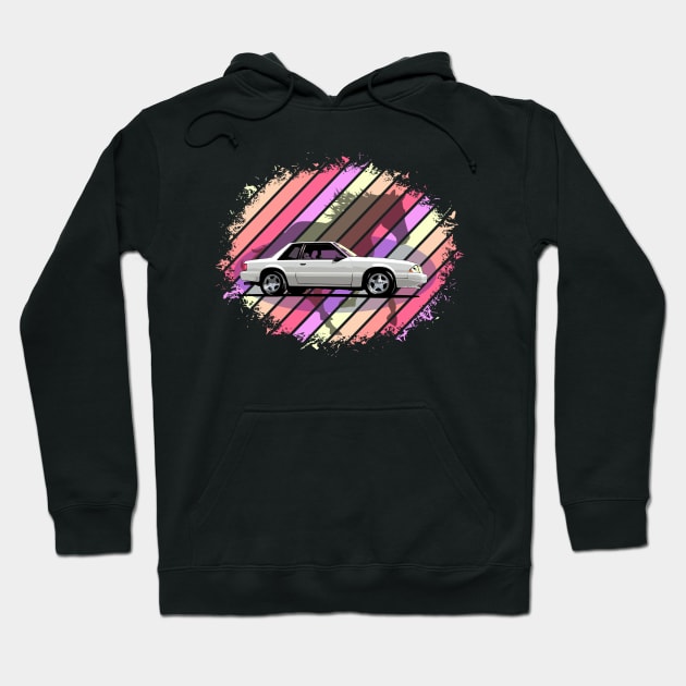 White 88 Ford Fox Body Mustang Hoodie by ZoeysGarage